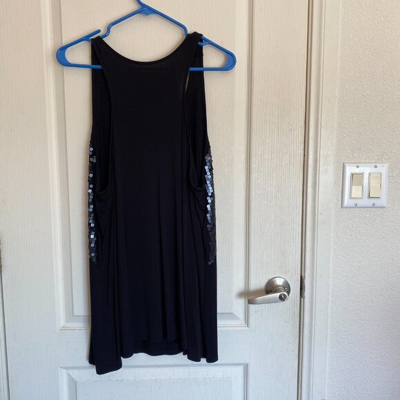 Lane Bryant SZ 18/20 Black Sequined Rayon Tank - Picture 5 of 11